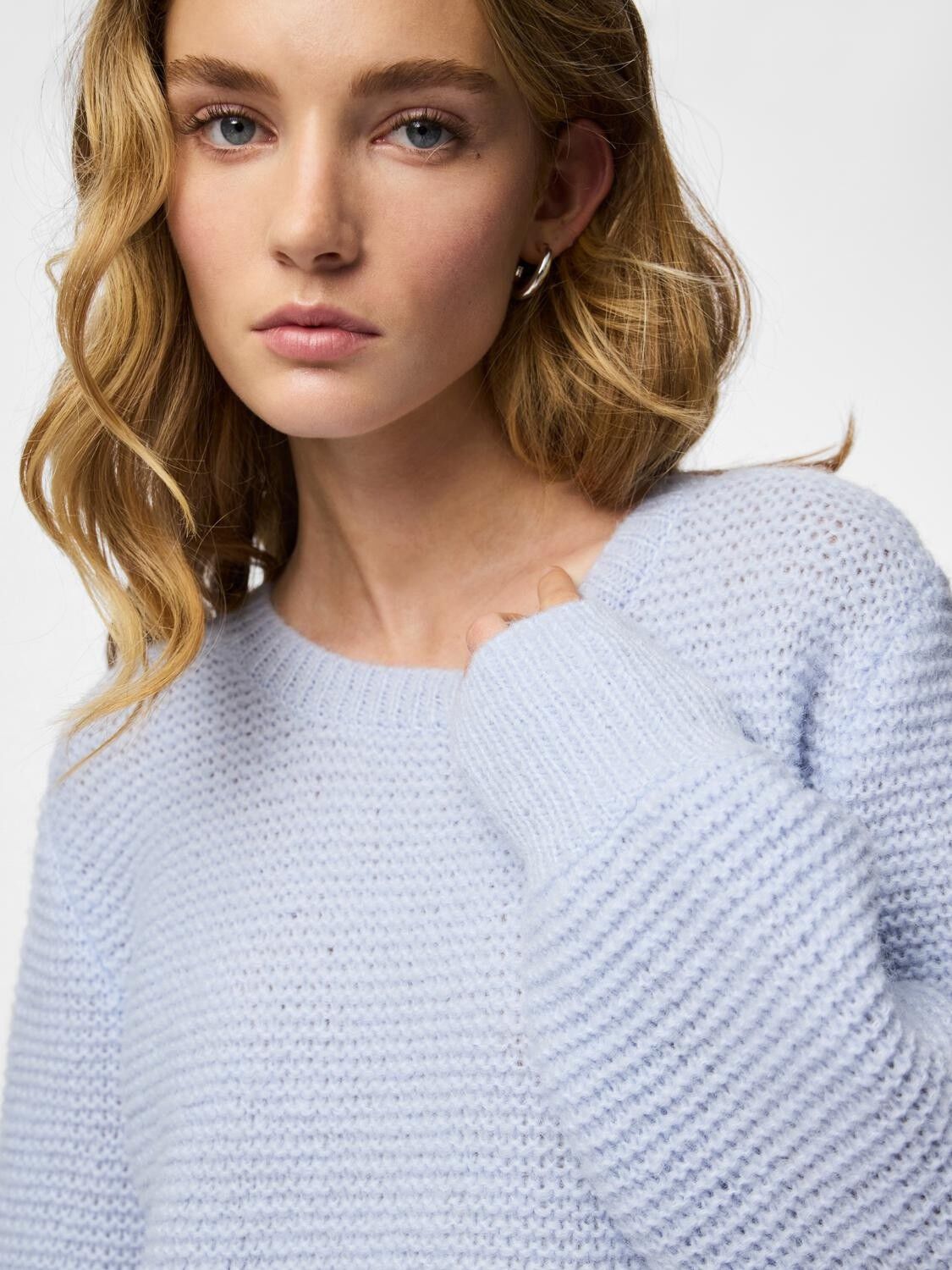 PCRINNA LS O-NECK KNIT PWP BC