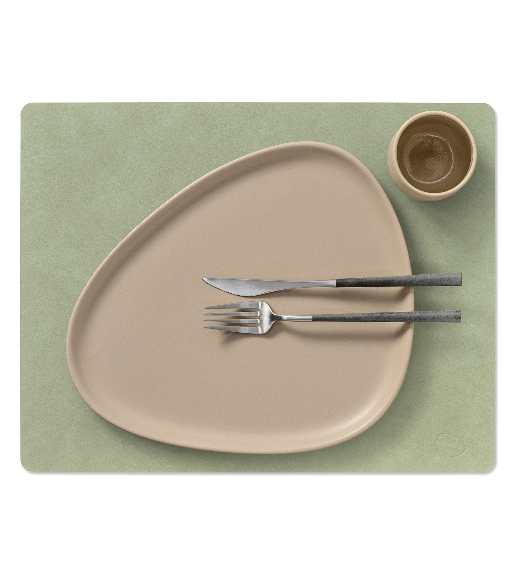Table Mat Square L Nupo Olive Green