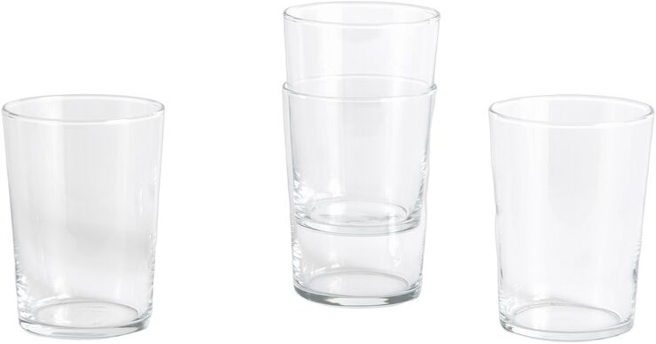 Glass-Set of 4 Large-Clear