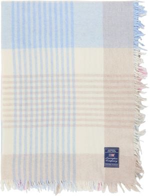 Multi Checked Recycled Wool Mix Throw