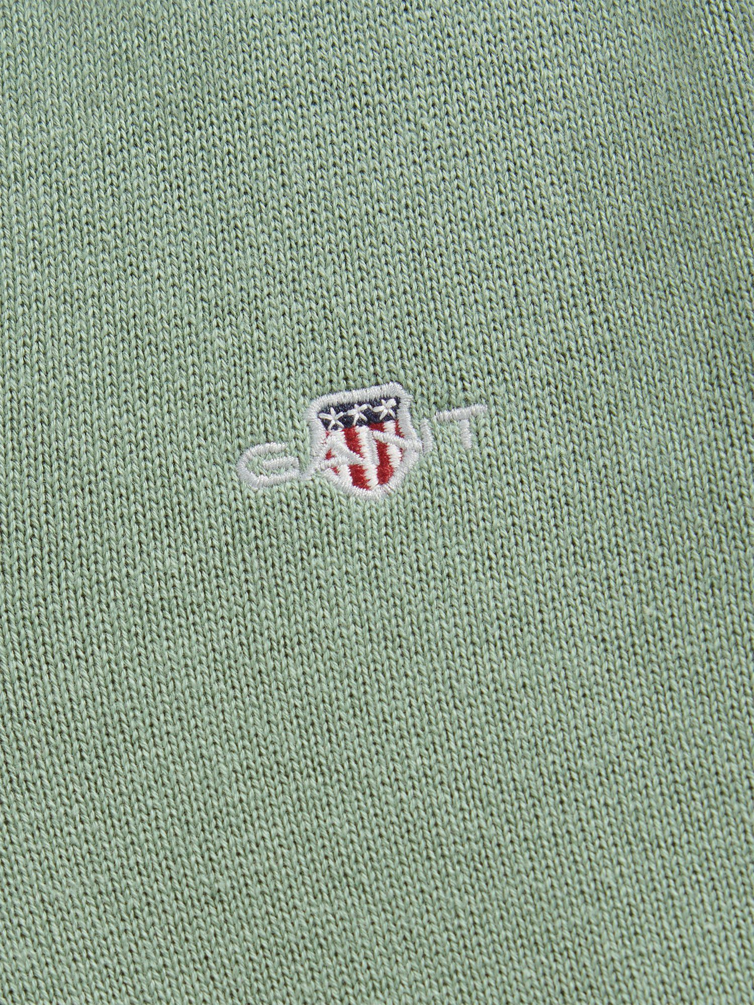 Shield Knitted V Neck Ls Polo