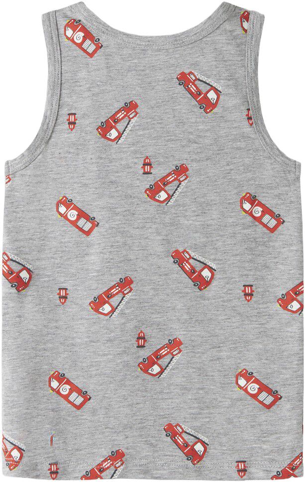 Nmmtank Top 2P Grey Firetruck Noos