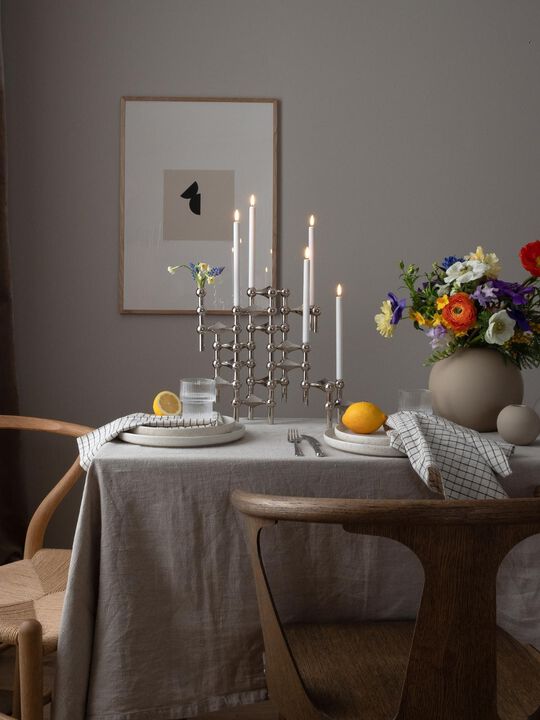 STOFF Nagel® 3-pak lysestage krom