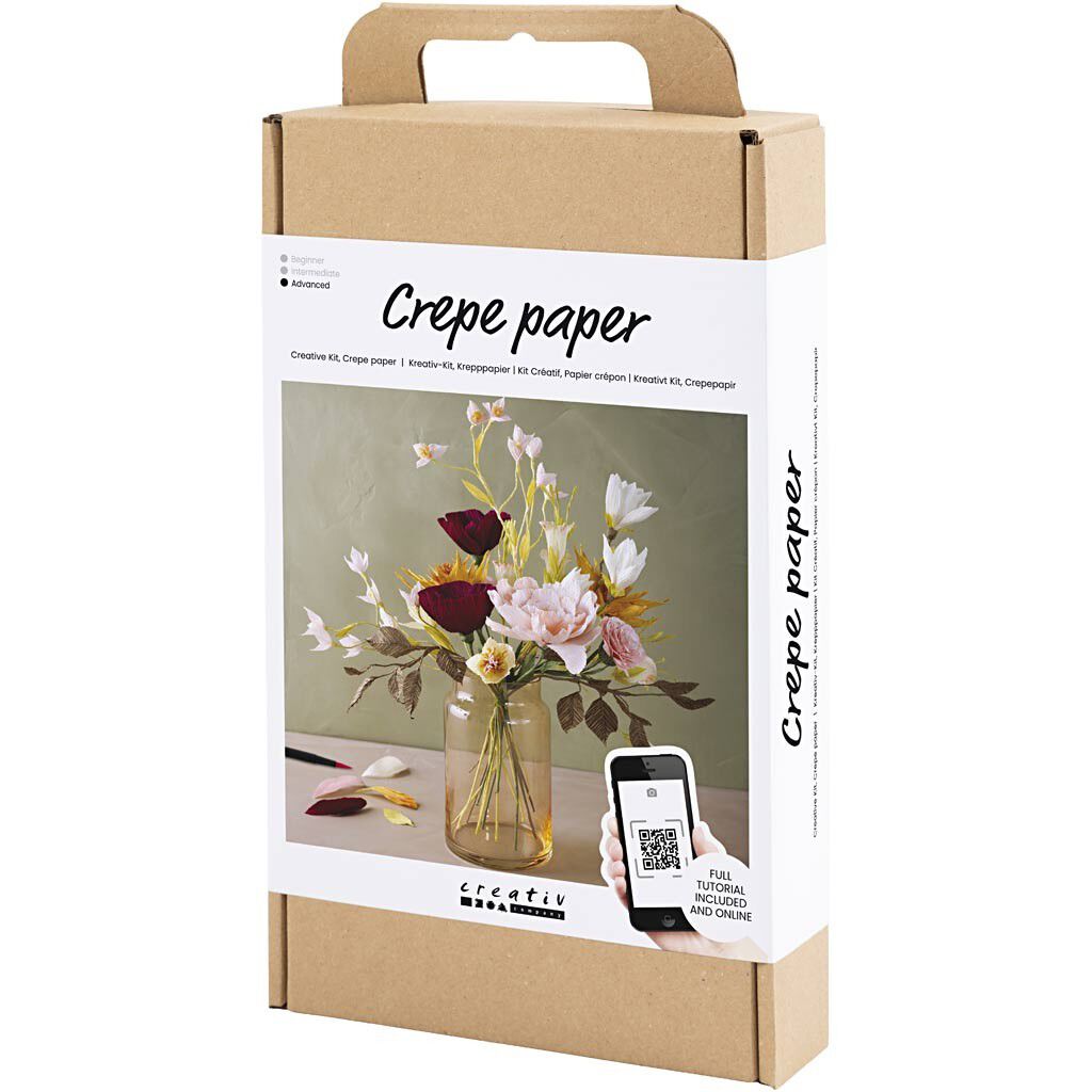 DIY Kit Crepepapir, Buket, Str&aelig;k/crepe: 180%