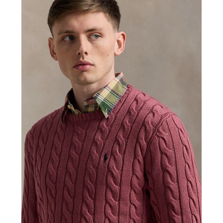 Cable-Knit Cotton Sweater