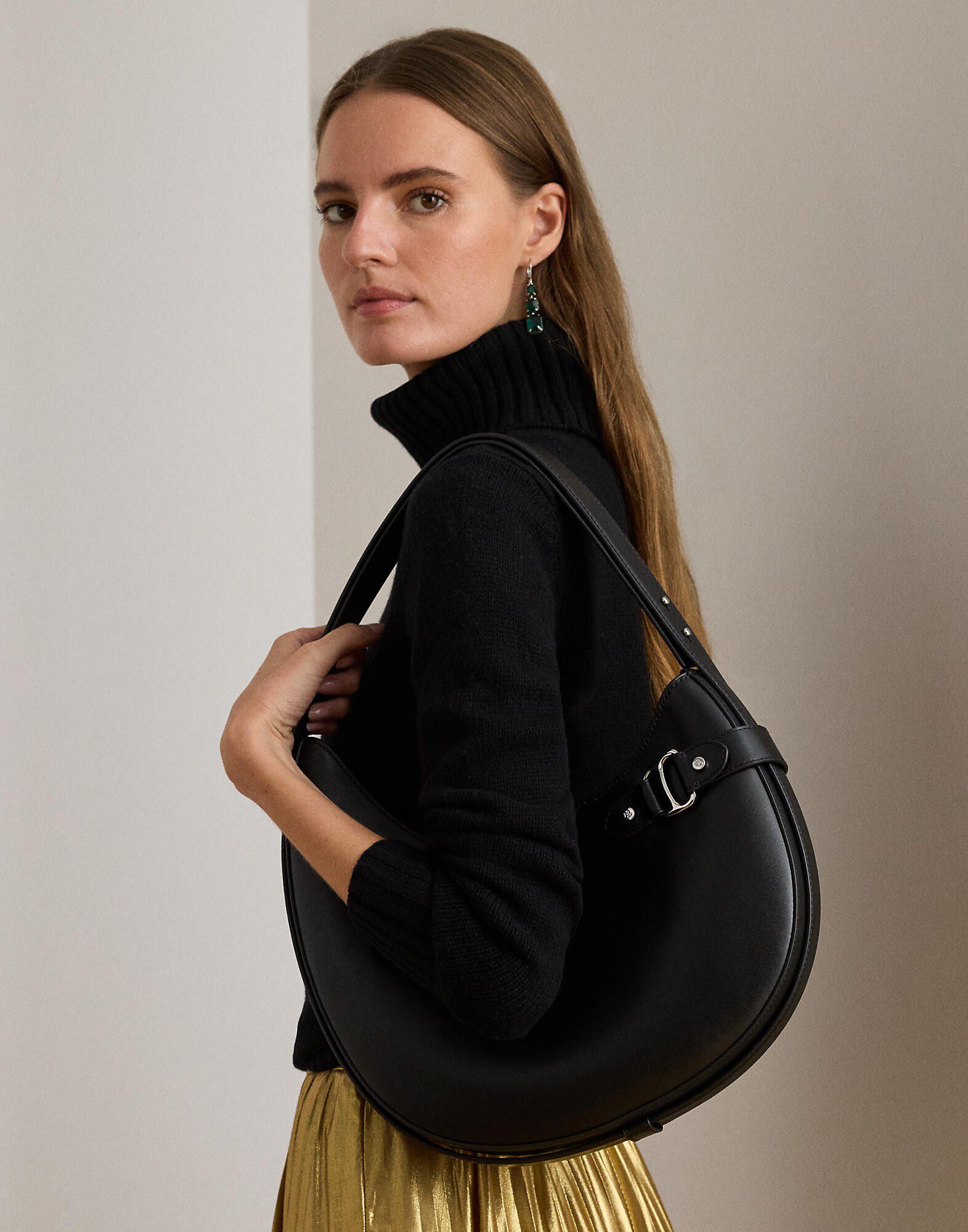 Leather Large Tasha Shoulder Bag