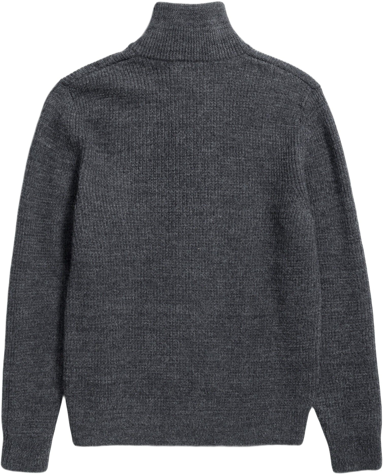 Hagen Wool Cotton Rib Full Zip Jacket