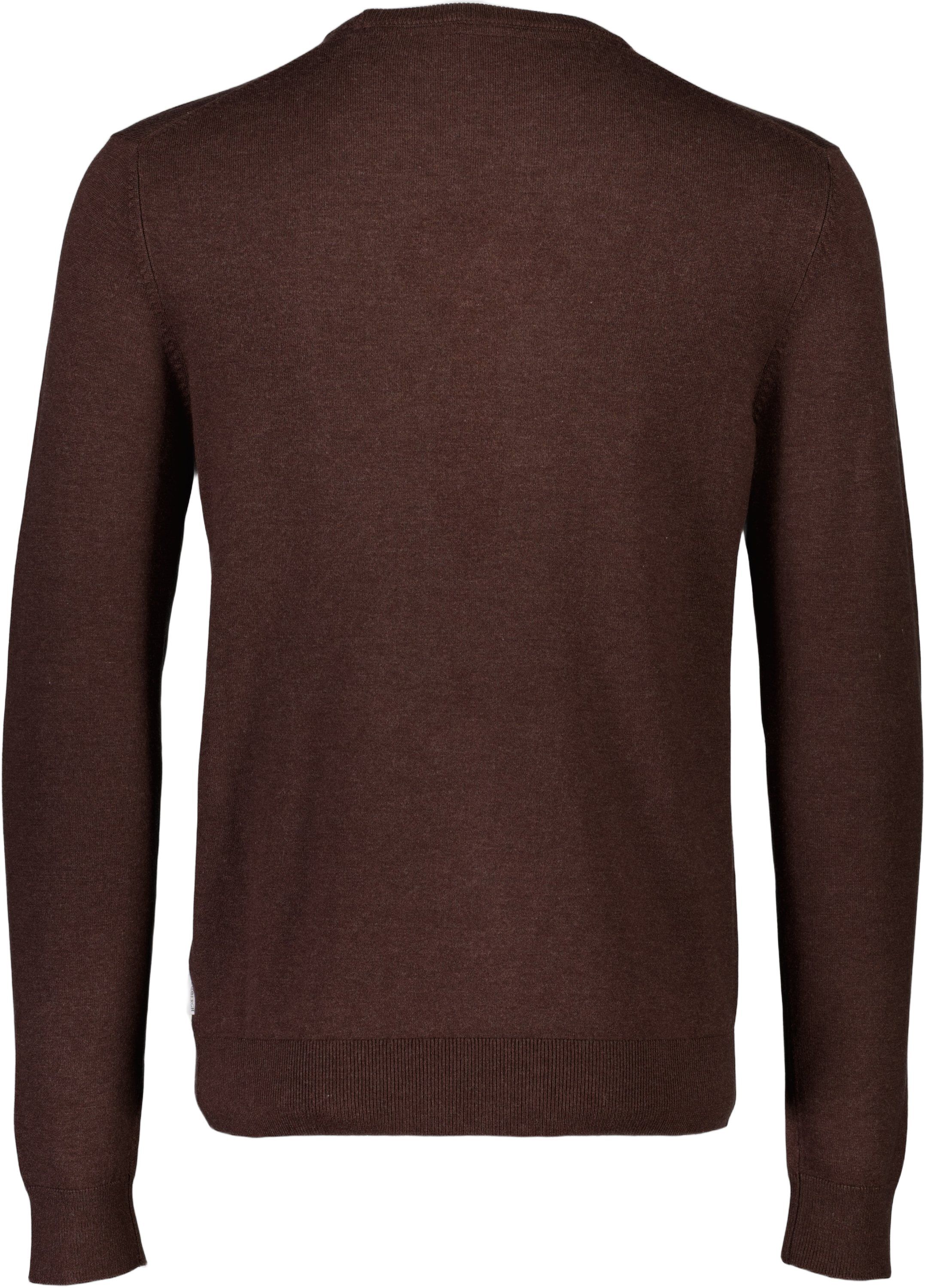 Melange round neck knit