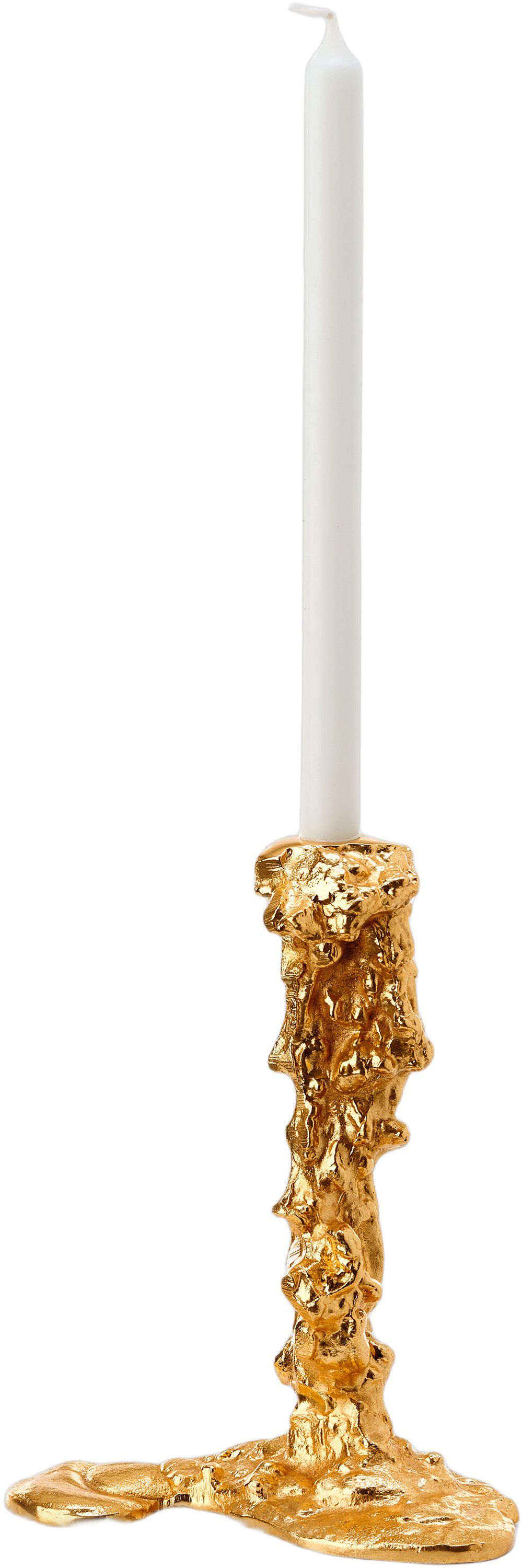 Drip candle holder gold L