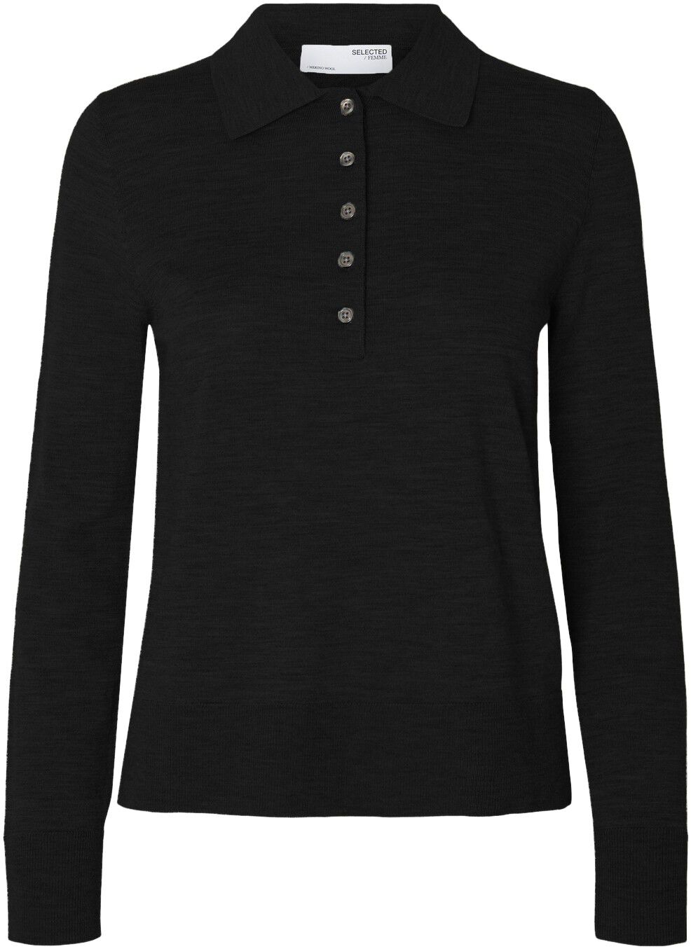 Slfthea Ls Knit Merino Collar Neck Noos