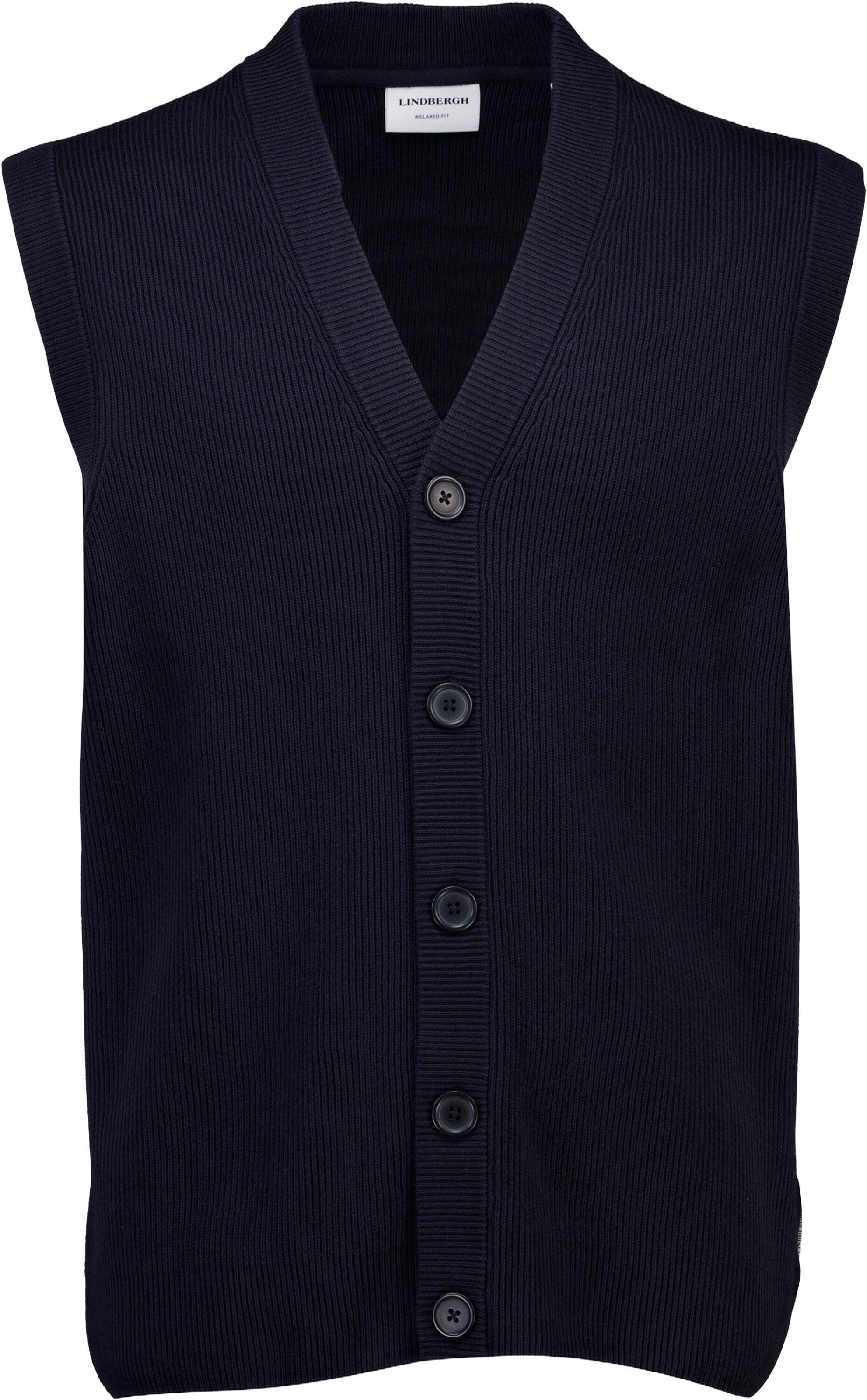 Rib v-neck button slipover