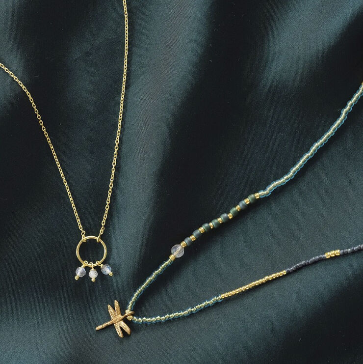 Sentiment Labradorite Moonstone Necklace GP