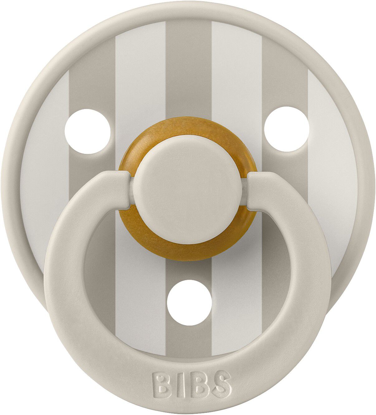 BIBS Pacifier Studio Colour Block Latex Size 2 Sand/Ivory