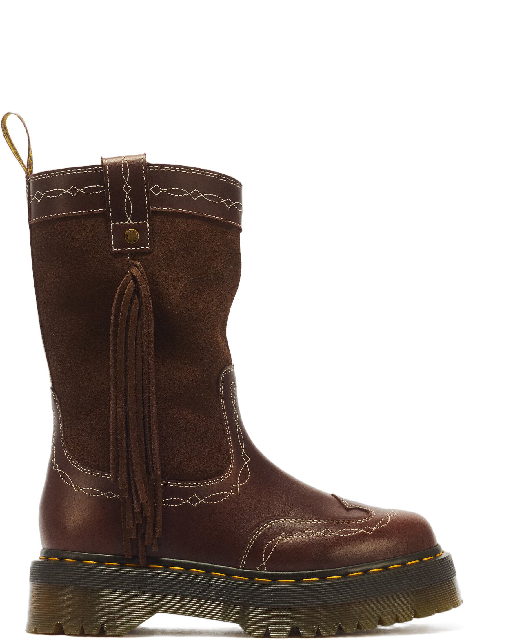 Quad Mid Dr Dark Brown Classic Pull Up+Bronx Suede