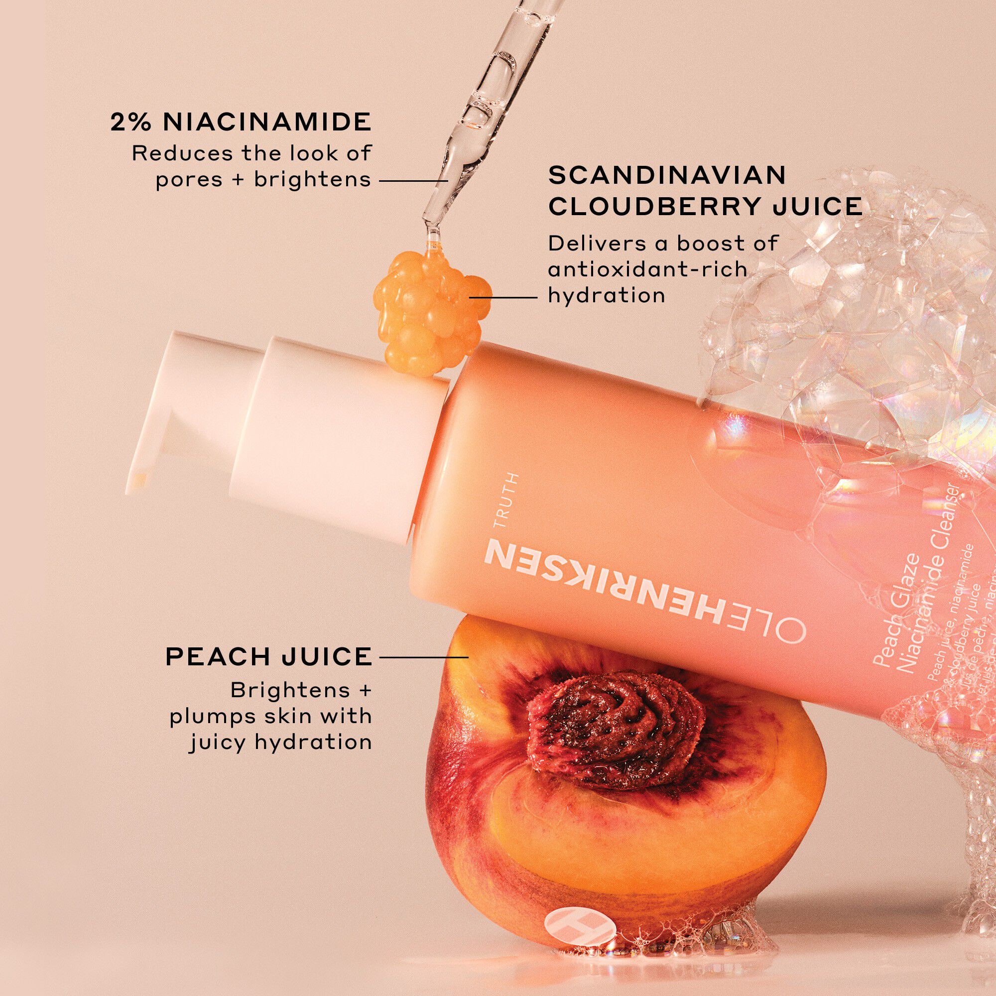 Peach Glaze Niacinamide Cleanser Mini