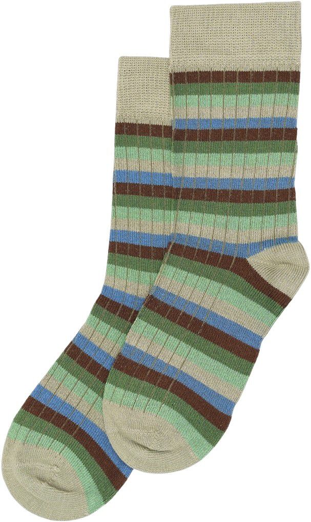 Minipop Bamboo Multi Stripe-sokker