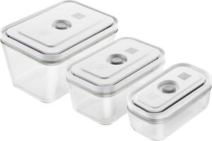 Fresh & Save Vakuum beholdersæt 3d i glas. S,M, L