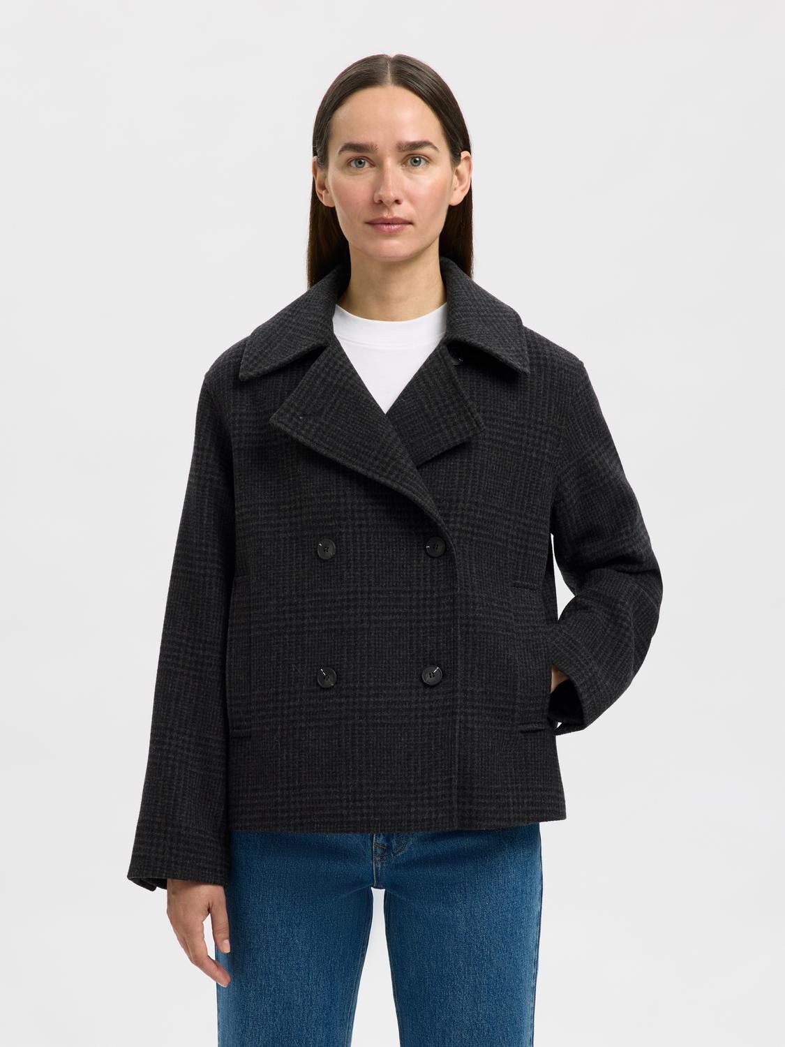 SLFALMA PATTERN WOOL BLEND JACKET