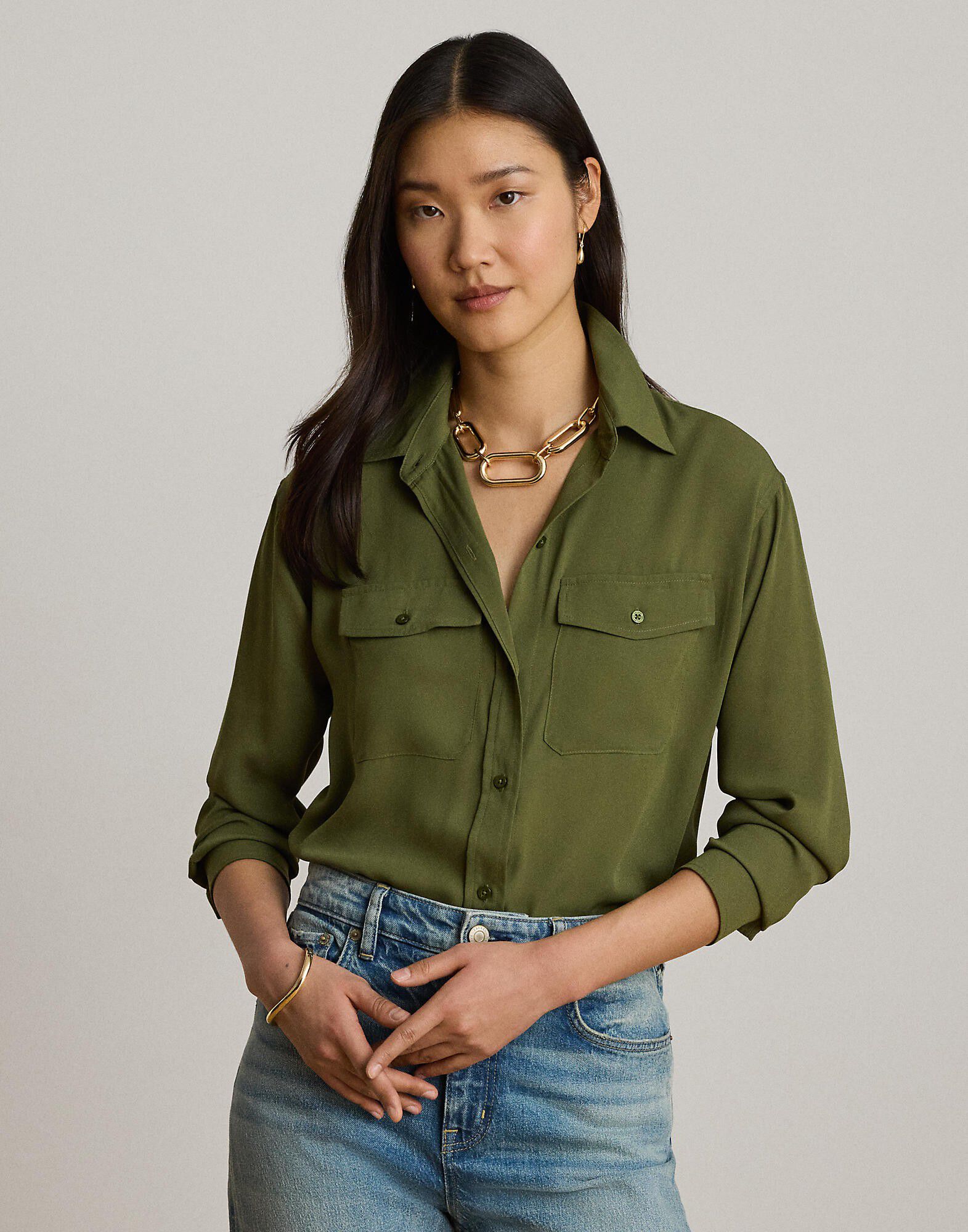 Relaxed Fit Georgette Shirt