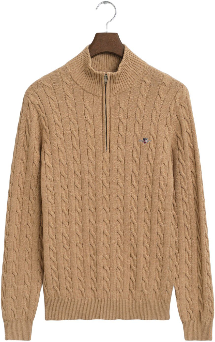 COTTON CABLE HALF ZIP