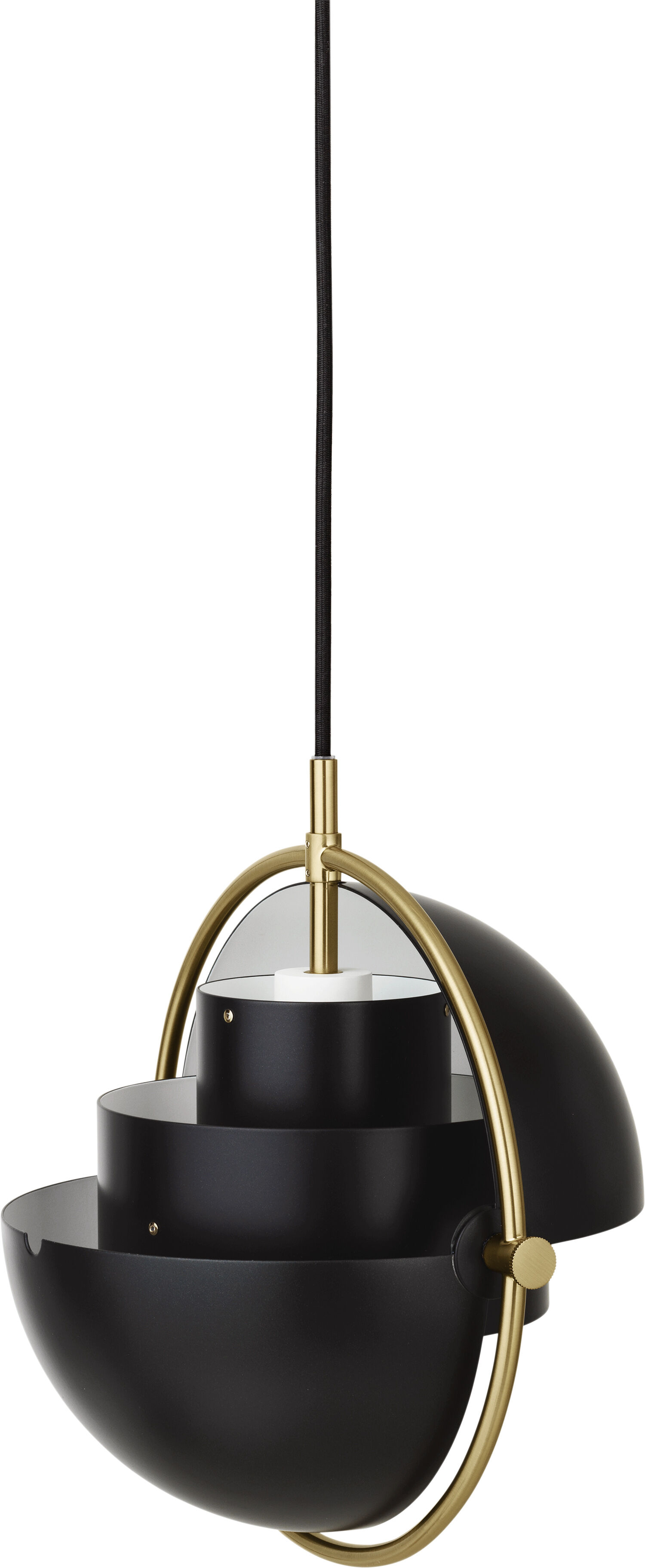 Multi-Lite Pendant - Small (Base: Brass, Shade: Black Semi Matt)