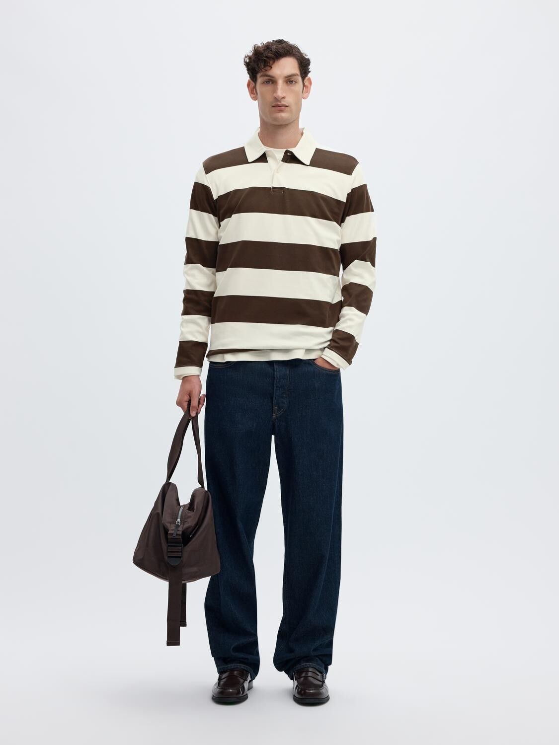 Slmcasper Ls Stripe Polo