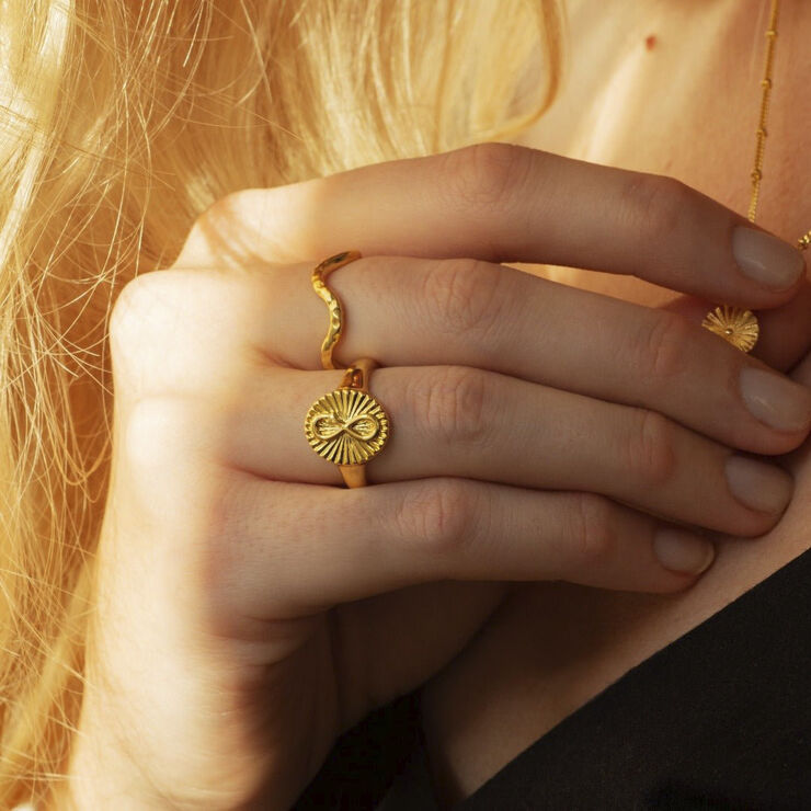 Curvy Ring, VERMEIL (925 Sterling silver gold plated 2. 5 micron)