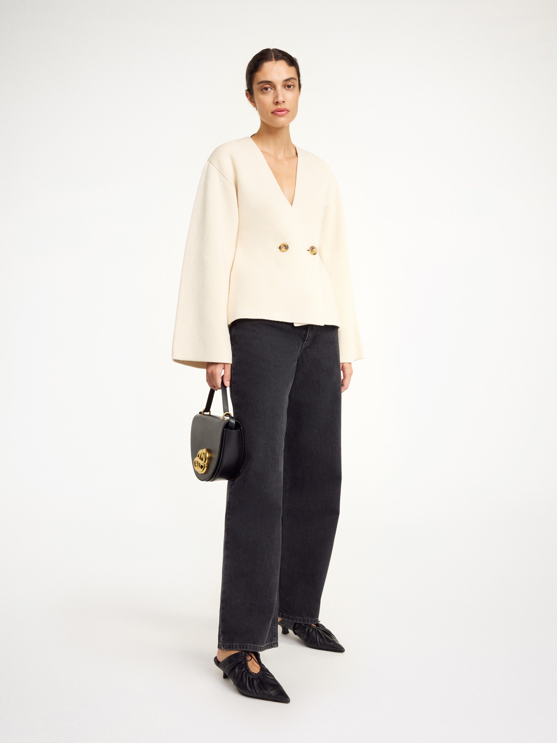 Tinley cardigan i ullblanding