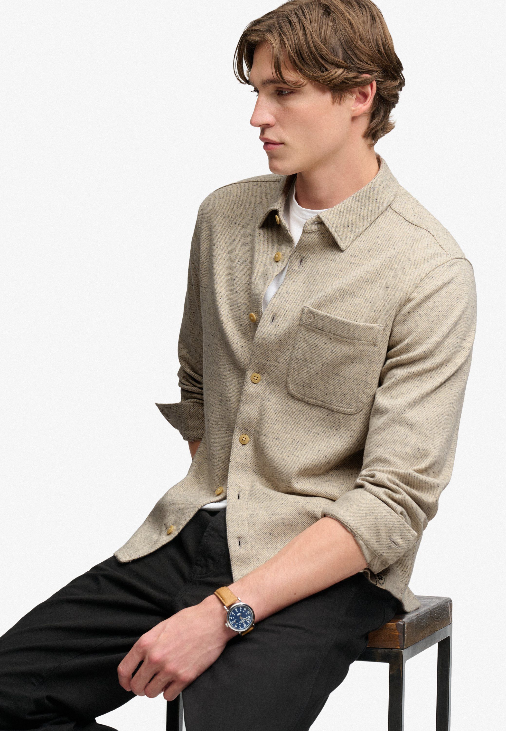 TWILL TWEED JERSEY SHIRT