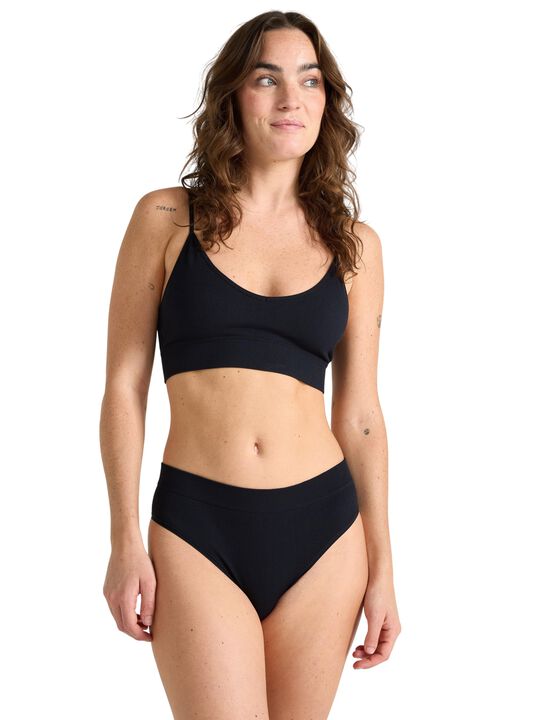 Ribbede truser uten sømmer med høy midje