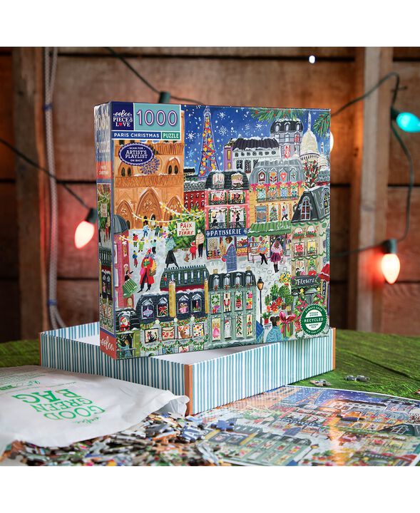 eeBoo - Puslespil 1000 brk - Paris Christmas