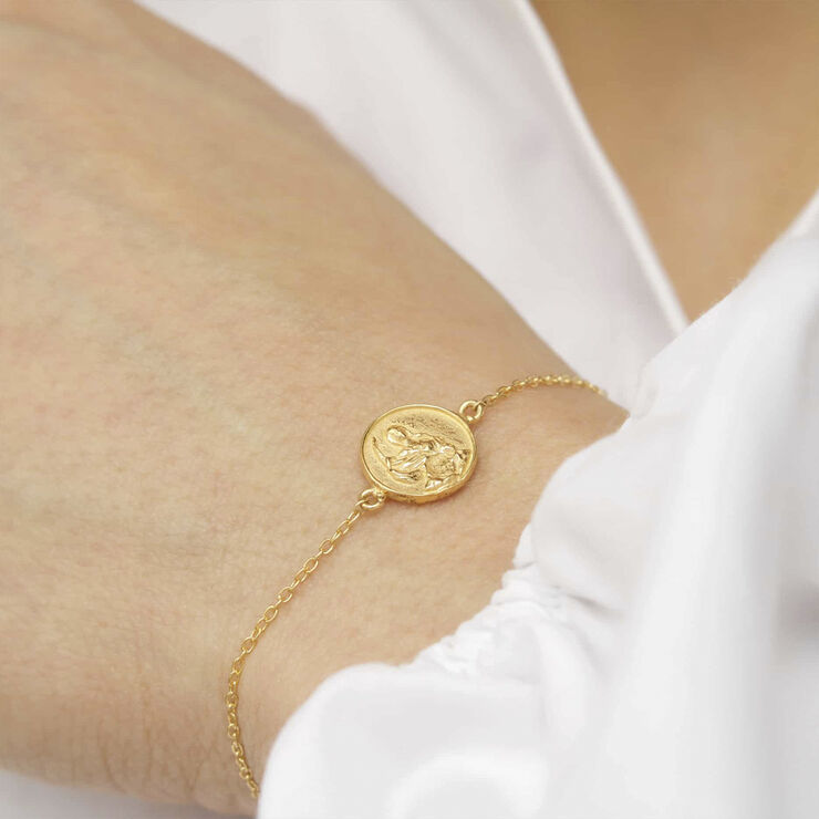 Abundantia medallion bracelet VERMEIL (925 Sterling silver gold plated