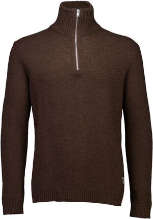 Lambswool half zip knit