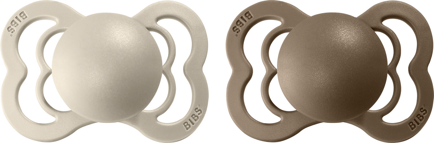BIBS Supreme 2 PACK Silicone Size 1 Haze/Blossom