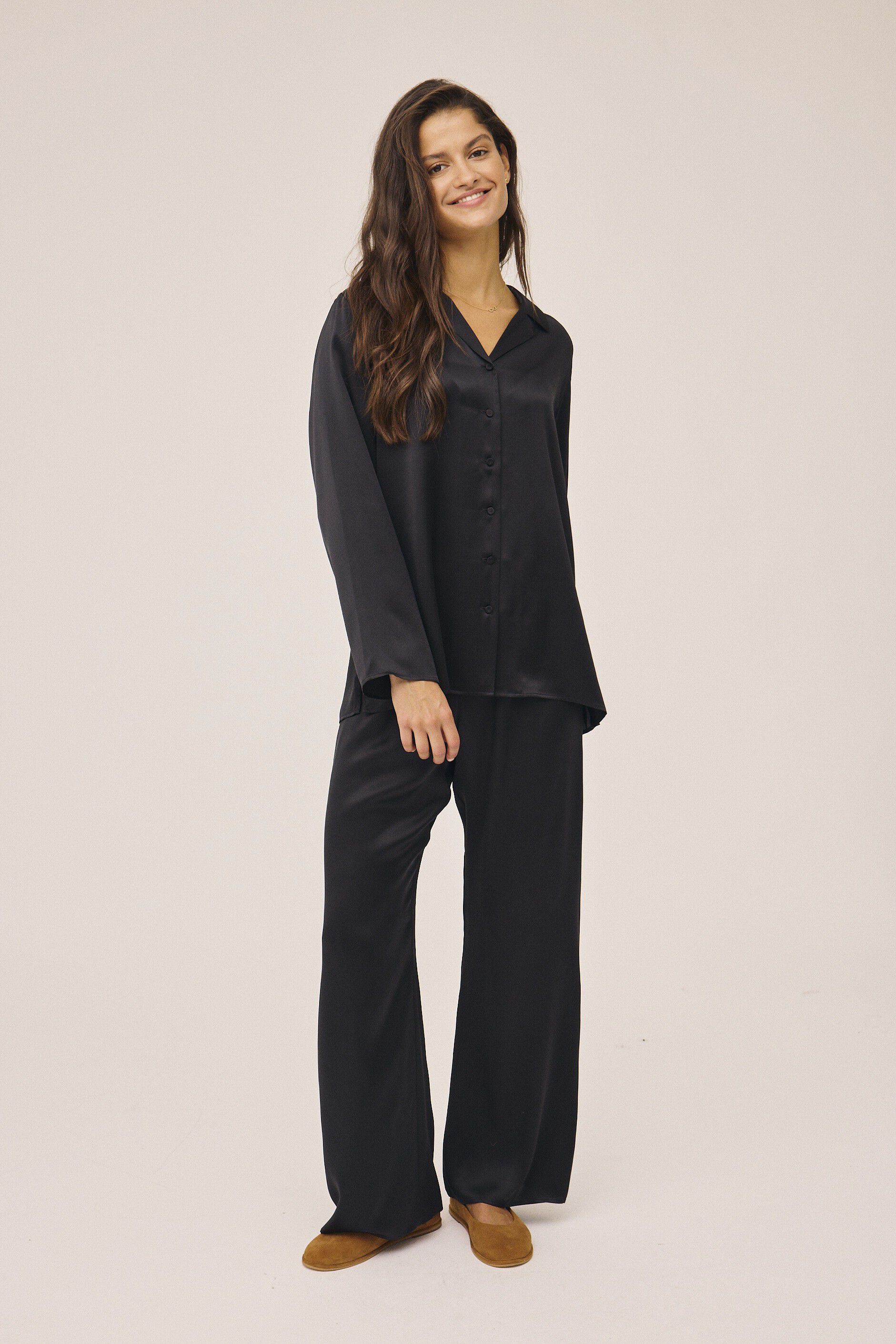 Moon 1 G - Pyjamas Shirt, 100% Silk