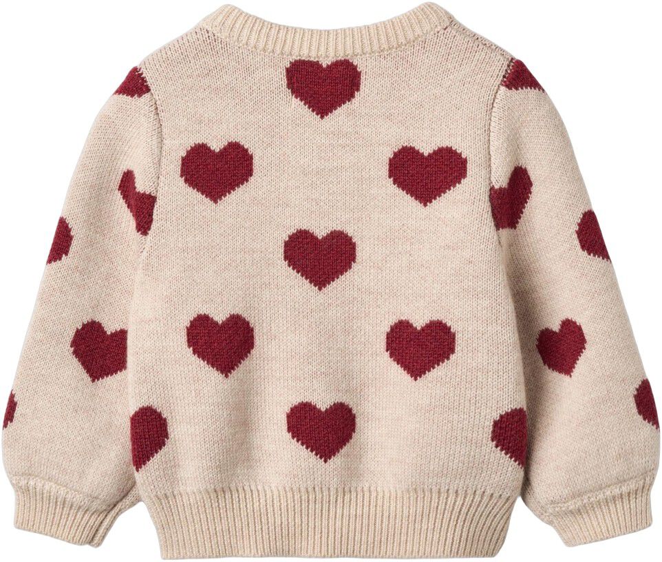 Jacquard Strik Cardigan Hjerter