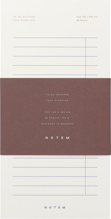 Huskeliste blok, hvid og navy