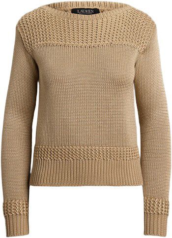 Cotton-Blend Boatneck Sweater