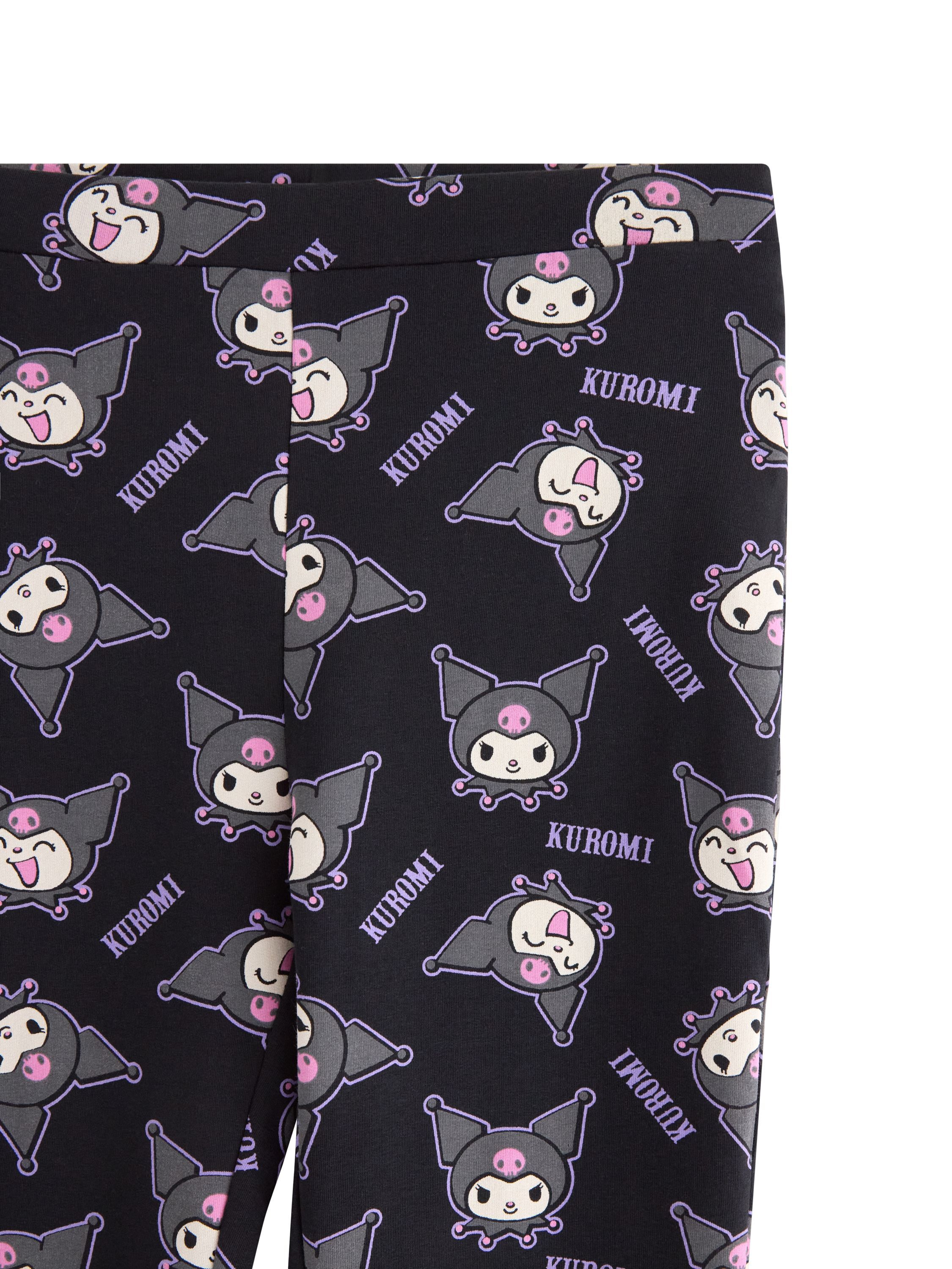 Leggings i mjuk bomullstrik&aring; med ut