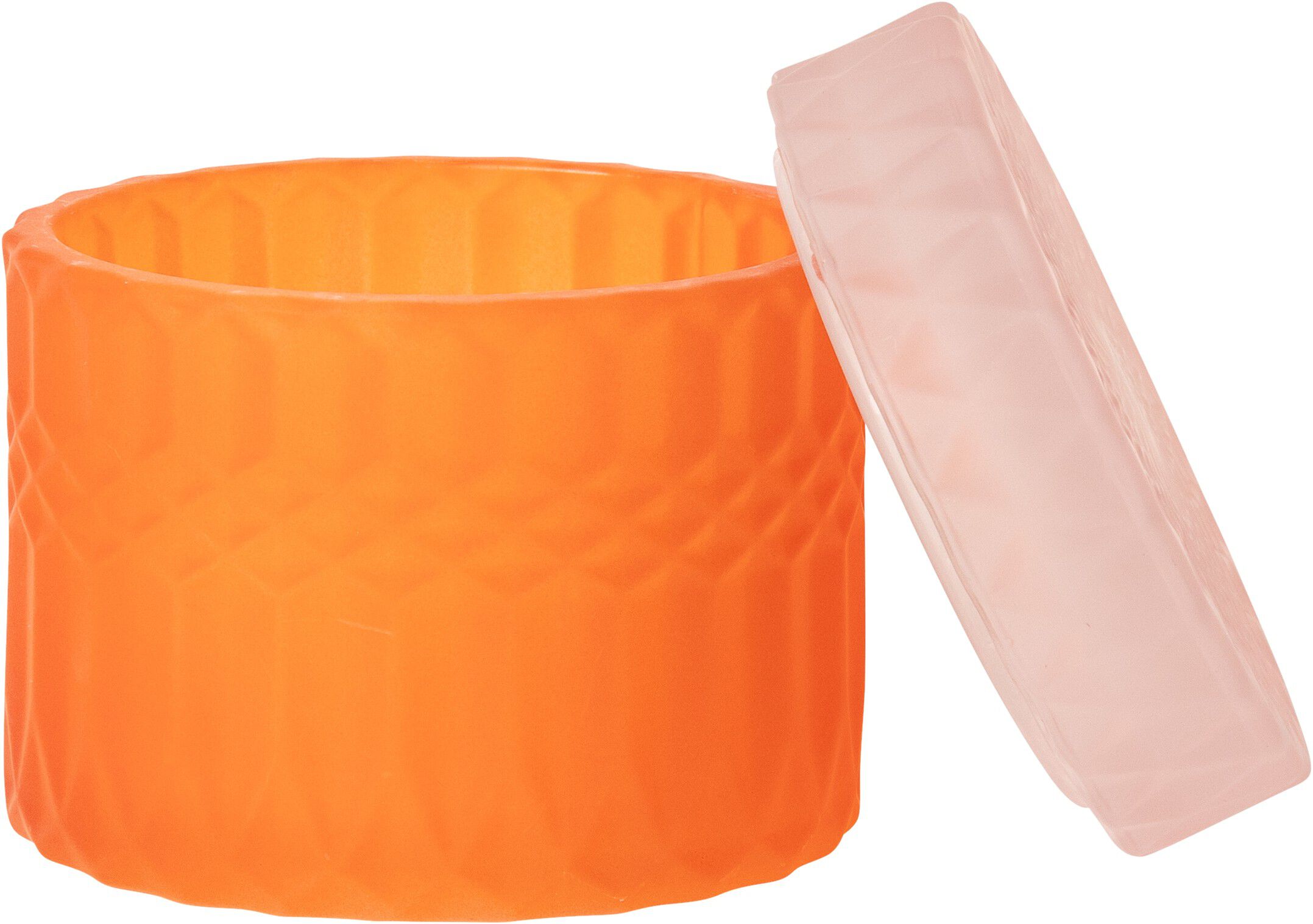 Bonbonniere, orange/pink, 8,5x&oslash;9 cm