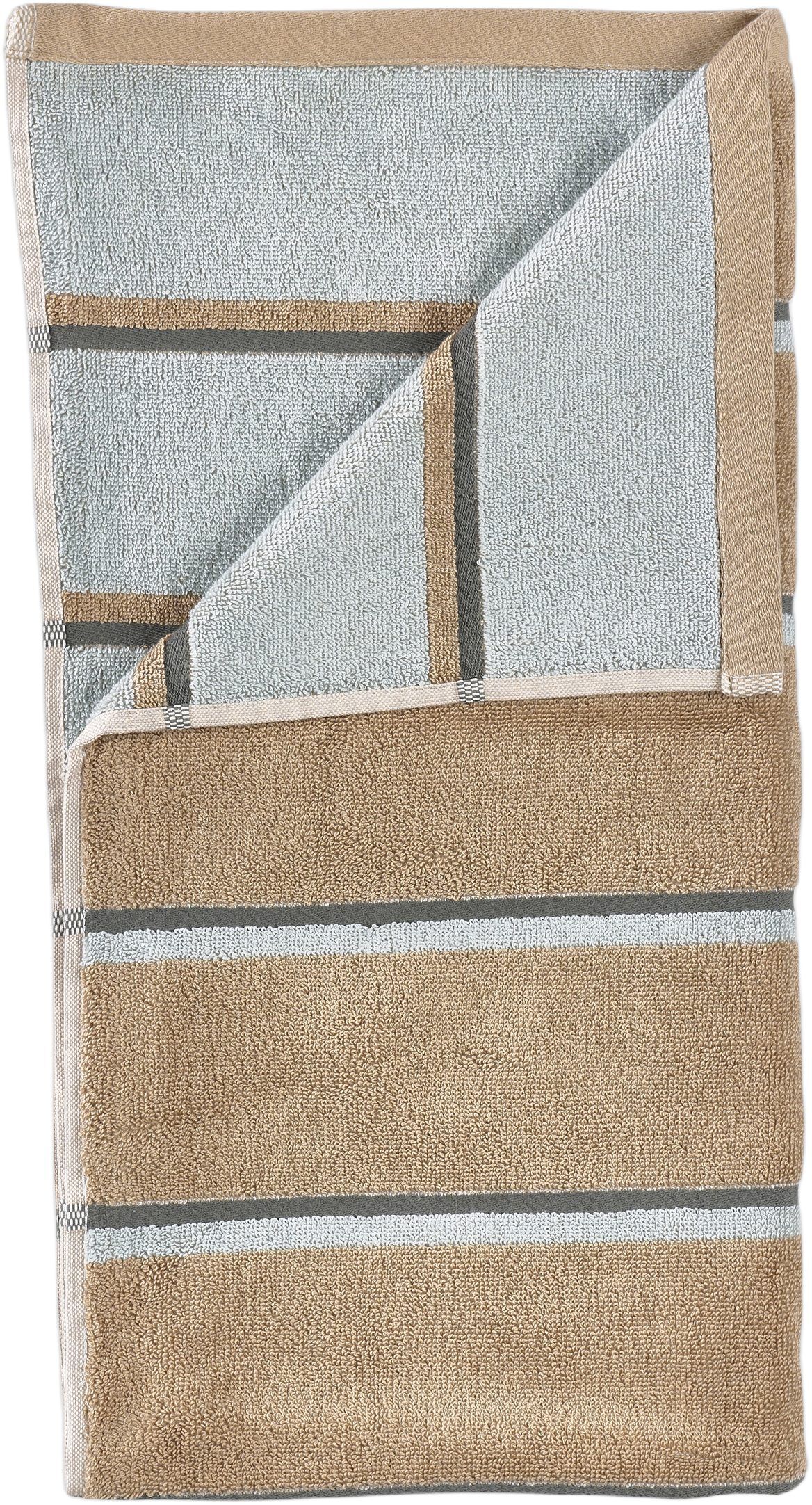 H&aring;ndkle Sauna 50x100 White/Soft Grey/Eucalyptus