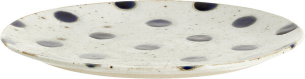GRAINY saucer/cake plate, sand/dark blue