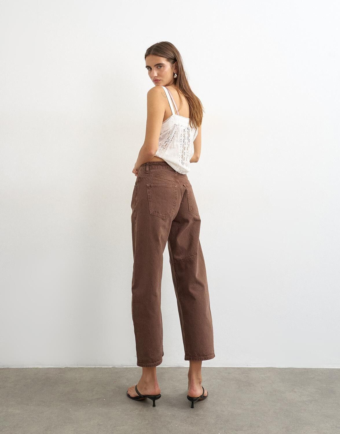 Tsbarrel Hr Denim Jeans Brown Noos