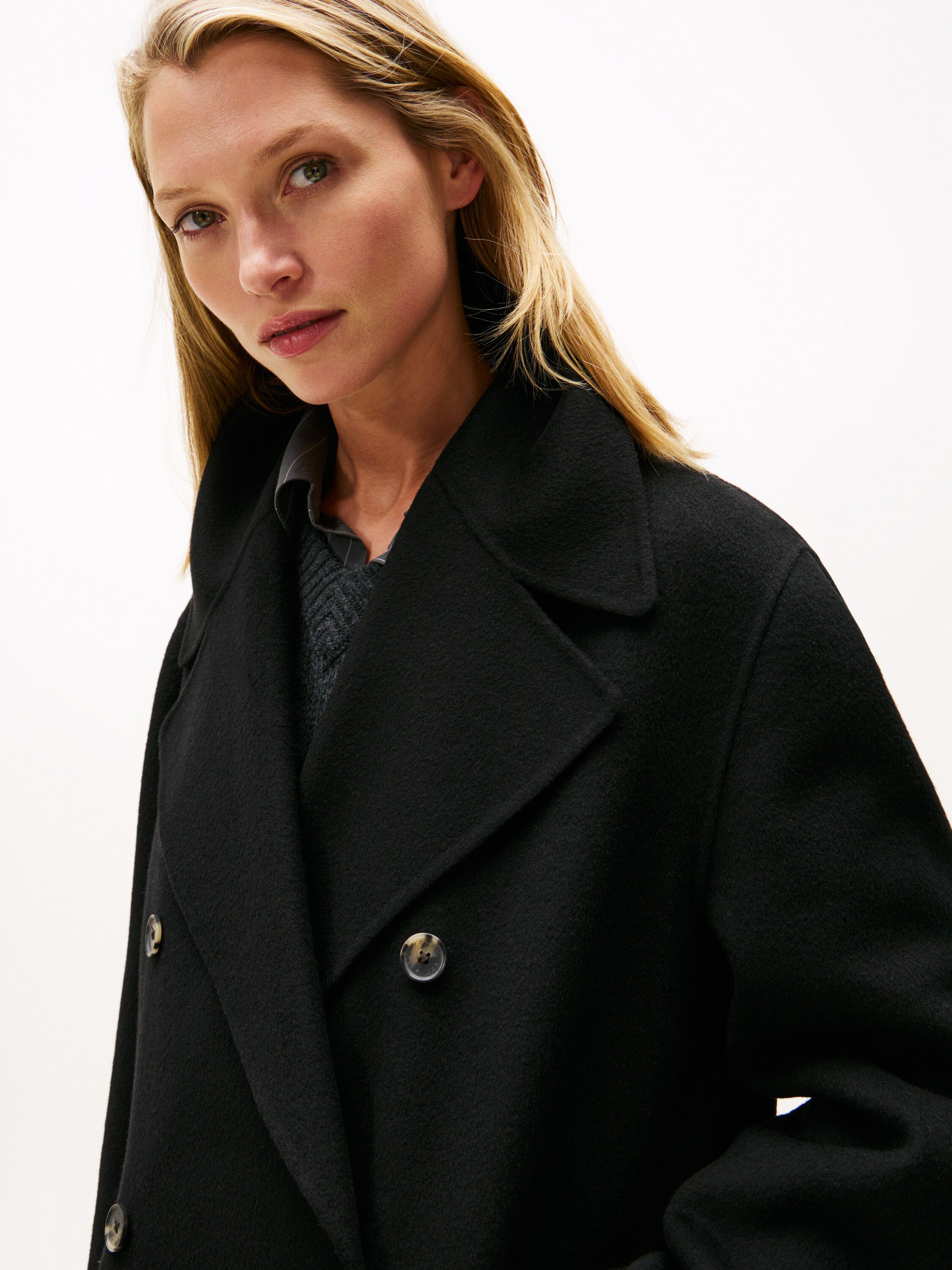 DF WOOL BLEND REG PEACOAT