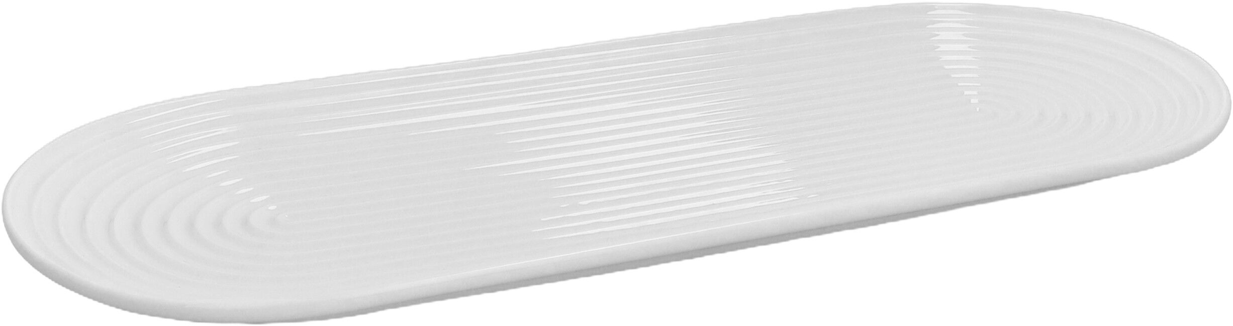 Lyngby Tura Ovalt serveringsfad 48x20 cm hvid