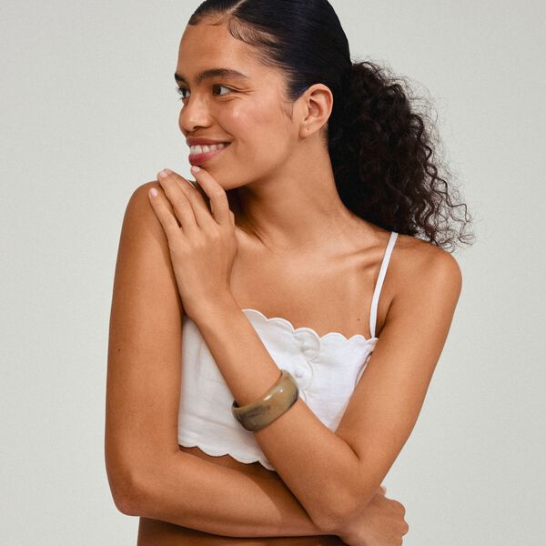 AASE maxi bangle green