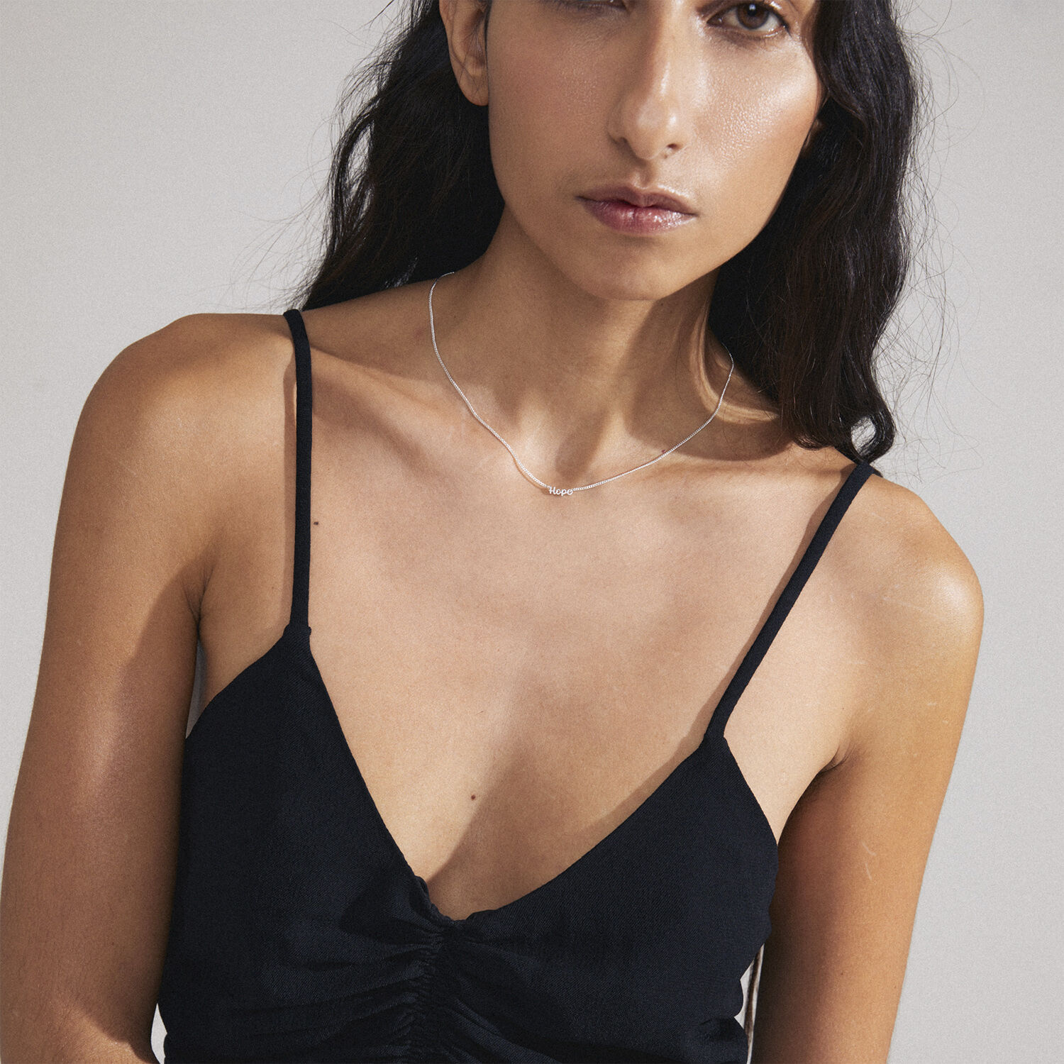 HOPE recycled necklace silver-plated