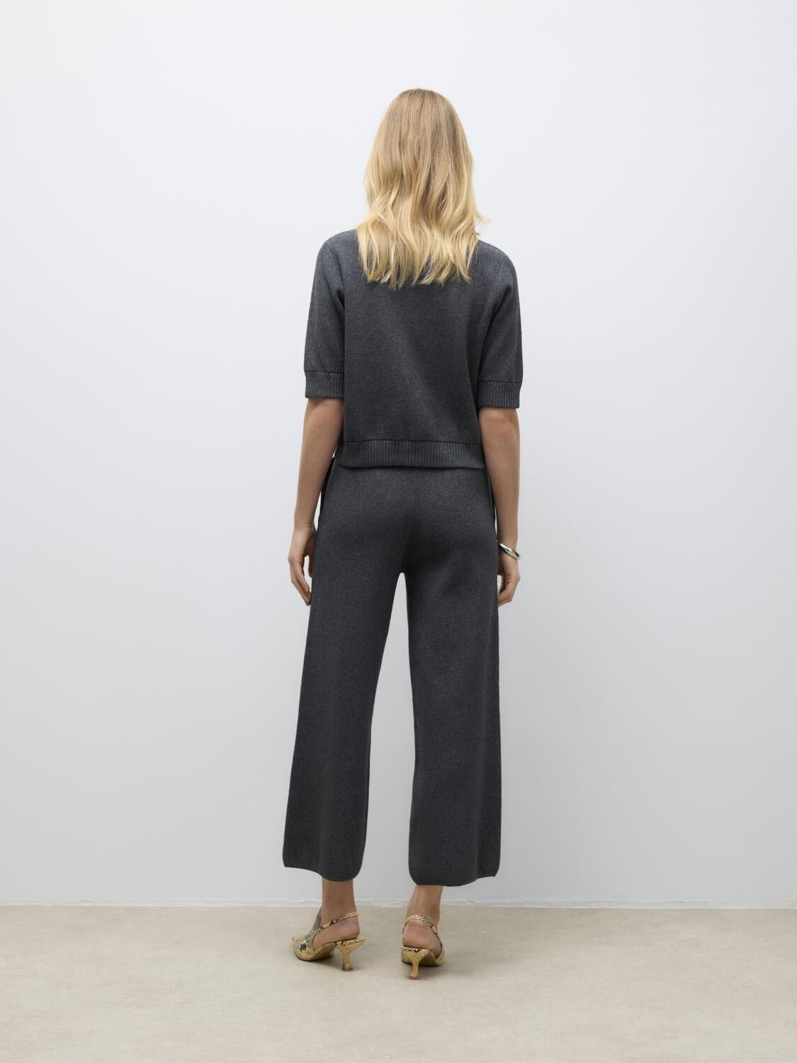 AWUKNO 2/4 POLO CARDIGAN KNIT