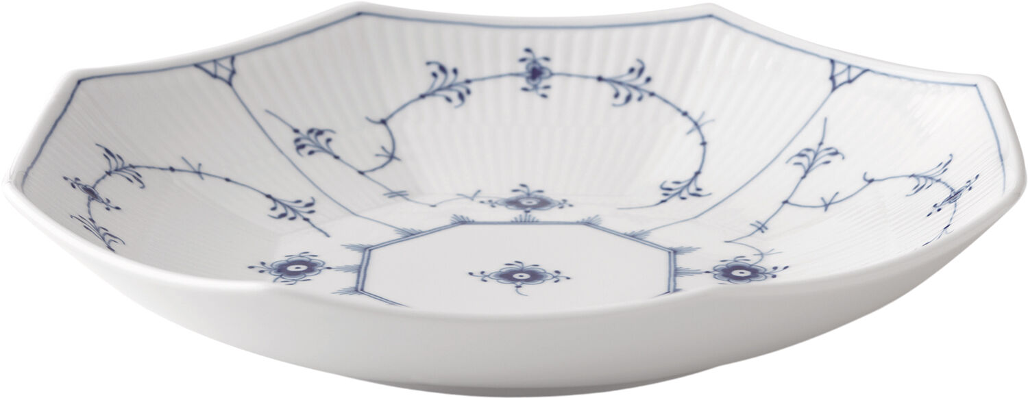 Musselmalet Riflet sk&aring;l 25 cm