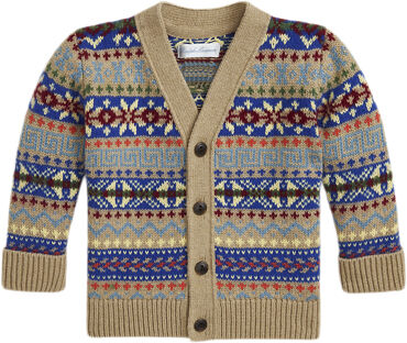 Wool Blend V-Neck Cardigan Kids